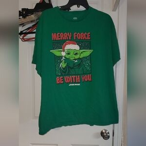 Star Wars Green Holiday Yoda T-Shirt